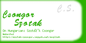 csongor szotak business card